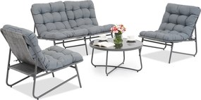 Tuinmeubelset Amora Coffee 4 antraciet Garden Point