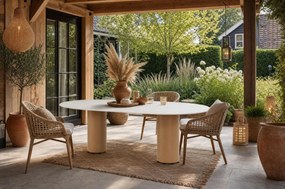 Dining Tuintafel  240x105 cm Aluminium/Ceramic stone Taupe Colorado