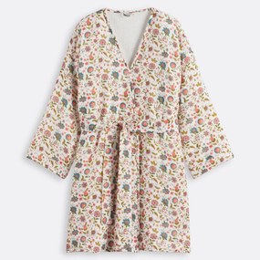 Kimono van badstof gevoerd katoenen gaas Shirley