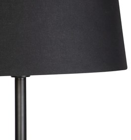Stoffen Smart vloerlamp met dimmer zwart met zwarte kap 45 cm incl. Wifi A60 - Simplo Modern E27 rond Binnenverlichting Lamp