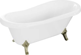 Mexen Retro vrijstaande badkuip 150 x 73 cm, wit, gouden poten - 53251507300-50