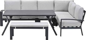 Garden Impressions Camilo lounge dining set 6-delig rechts - donker grijs