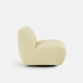 Draaibare fauteuil, gewatteerde stof, NURIA