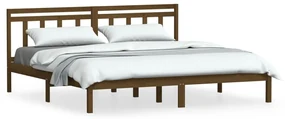 vidaXL Bedframe massief hout honingbruin 180x200 cm 6FT super king