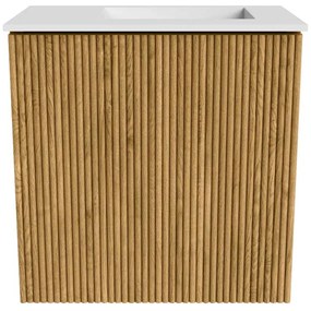 Mondiaz Joya 40cm toiletmeubel oak met wastafel faye rechts 1 kraangat talc