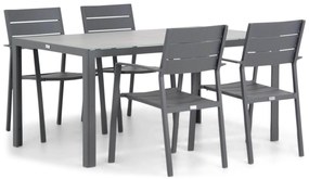 Tuinset 4 personen 160 cm Aluminium Grijs Lifestyle Garden Furniture Stella/Varano