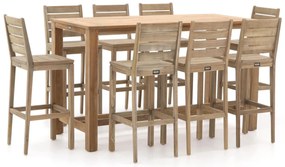 Barset ROUGH  | 8 personen | Tuinset teakhout | 9-delig | Kees Smit Tuinmeubelen