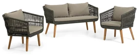 Kave Home Inti Tuinset Bank Met 2 Stoelen