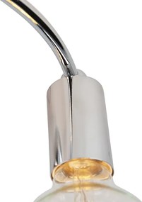 Art deco plafondlamp chroom 4-lichts - Facil