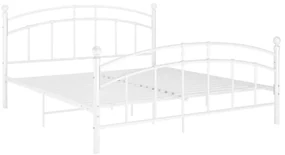 vidaXL Bedframe metaal wit 160x200 cm