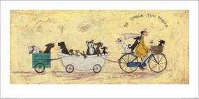 Kunstdruk Sam Toft - The Doggie Taxi Service, Sam Toft, (60 x 30 cm)