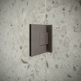 Saniclear Modern scharnieren + handvat voor douchedeur verouderd ijzer - gunmetal