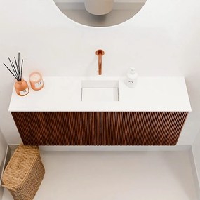 Mondiaz Joya 100cm toiletmeubel ruby met wastafel faye midden zonder kraangat talc