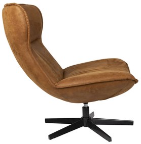 Draai Fauteuil Met Hoge Rug Cognac