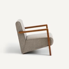 Fauteuil in wol en polyester Sanami