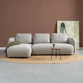 Beige Bank Met Chaise Longue Links