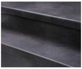 Overzettreden met neus (2 stuks) | PVC toplaag | Steen zwart | 140 x 60 cm