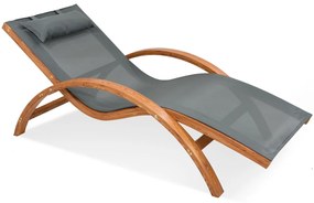 Houten tuinligbed Java Garden Point grijs