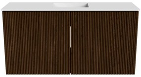 Mondiaz Joya 80cm toiletmeubel walnut met wastafel faye midden 1 kraangat talc