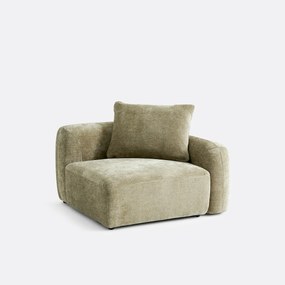 Rechthoekig element voor modulaire sofa, in jacquard chenille, AMAD