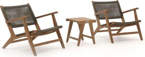 Bistro- en balkonset Bellagio  | 2 personen | Tuinset teakhout | 3-delig | Kees Smit Tuinmeubelen