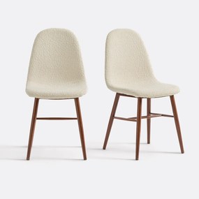 Set van 2 stoelen in bouclette, Polina