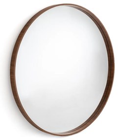 Ronde spiegel fineer notenhoutØ100 cm, Alaria