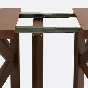 Eettafel, 6 tot 12 personen, notenfineer en gekleurde beuk, GOSLING