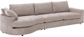 Goossens Excellent Bank Lotte bruin, stof, 2,5-zits, stijlvol landelijk