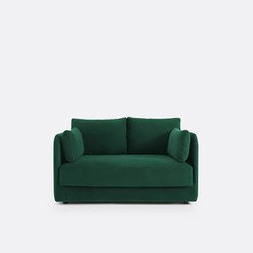 Sofa, compacte 2-zit, fluweel, Carmel