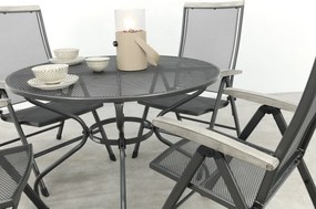 Balero ronde verstelbare bistroset strekmetaal Ø105 cm. - Antraciet