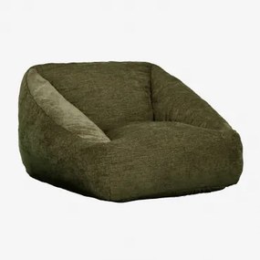 Thiago Gestoffeerde Poefstoel ↔︎ 110 Cm & Chenille Saliegroen - Sklum