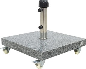 Platinum Riva stokparasol 2,5 m. rond - Olive met voet en hoes