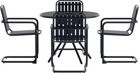 The Outsider Ronde Diningset - Bram - Zwart - 5 delig - The Outsider