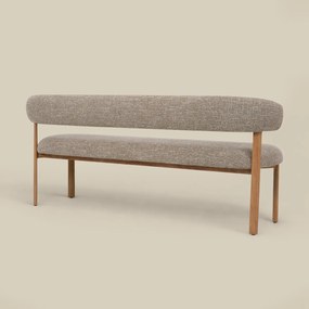 Eetkamerbank Eiken Met Grove Stof 180 Cm
