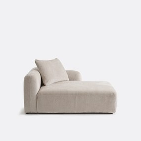 Recht longchair element, voor modulaire bank, in jacquard chenille, AMAD