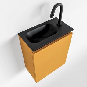 Mondiaz Ture 40cm toiletmeubel ocher met wastafel urban links 1 kraangat