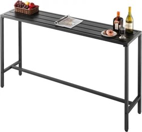 VEVOR Bartafel, 1600 x 375 x 980 mm, Bistrotafel, Hoge tafel met metalen frame, Rechthoekige eettafels, Keukentafel, Bartafel, Feesttafel, Tuinmeubelen voor balkon, Tuin, Zwembad