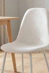 Stoel Teok White Fluweel