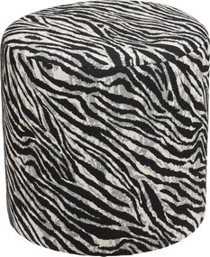 Kimberley Poef Jacquard - Black/White