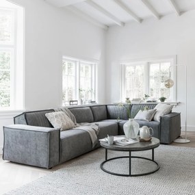 Must Living Mont Blanc Ronde Salontafel Basalt Steen 60cm - 60 X 60cm.