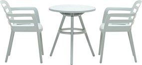 Garden Impressions Mira balkonset 3-delig - Faria tuintafel Ø60 cm - olijf
