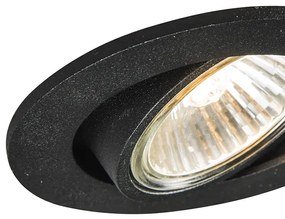 Set van 10 inbouwspots zwart kantelbaar - Cisco Design, Modern GU10 rond Binnenverlichting Lamp