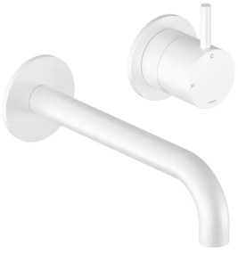 Hotbath Cobber Wastafelkraan inbouw - 18 cm uitloop - mat wit CB105EXT18WH HBCB105
