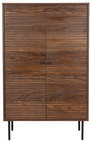 Walnoot Kast Met Planken - 80x40x130cm.