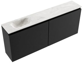 Mondiaz Ture DLux toiletmeubel 120cm urban met wastafel ostra links met kraangat