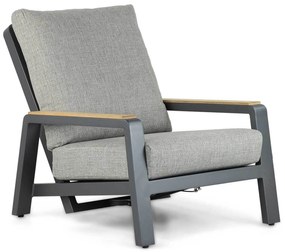 Stoel en Bank Loungeset 5 personen Aluminium/teak Grijs  Osmen Manly