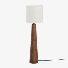 Staande Lamp Van Mangohout Malva Wit Ø30 Cm - ?30 Cm Arlina - Sklum