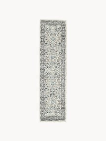 Handgeweven outdoor loper Tiara met vintage patroon