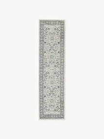 Handgeweven outdoor loper Tiara met vintage patroon